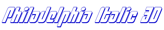 Philadelphia Italic 3D font